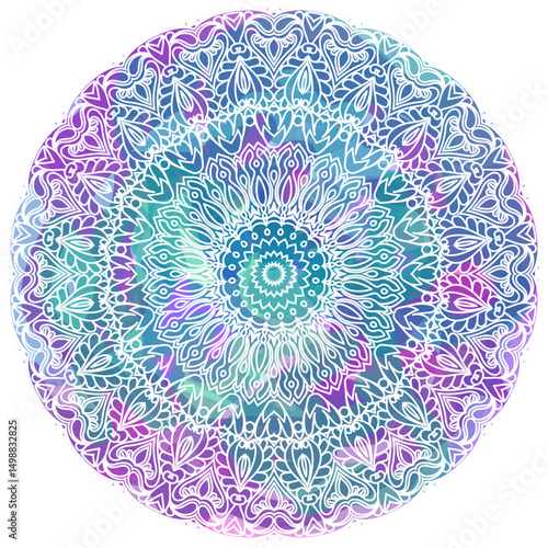 vector abstract pattern Mandala art. Clipart isolated on white background