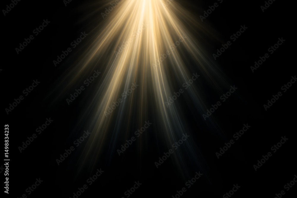 Obraz premium Radiant Beam of Light: Captures a captivating beam of luminous light descending, casting an ethereal glow that suggests a divine presence or hopeful ambiance.
