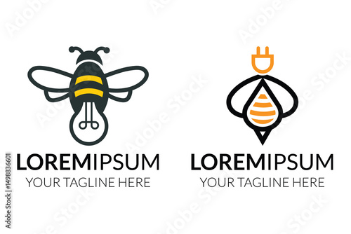 Electric buzz minimal modern logo
