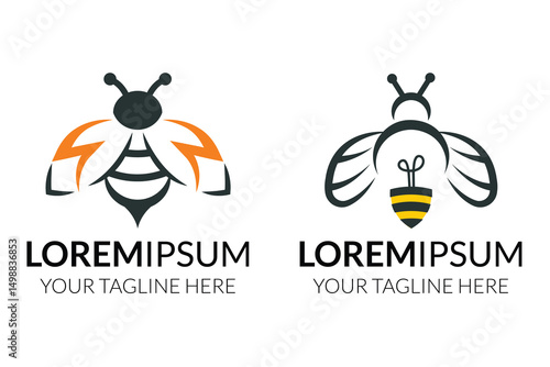 Electric buzz minimal modern logo