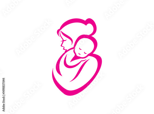 Heartwarming Mother with Child SVG Design, Perfect for Mother’s Day Crafts, Shirts, Cards, DIY Gifts, Cricut, Silhouette, Download
