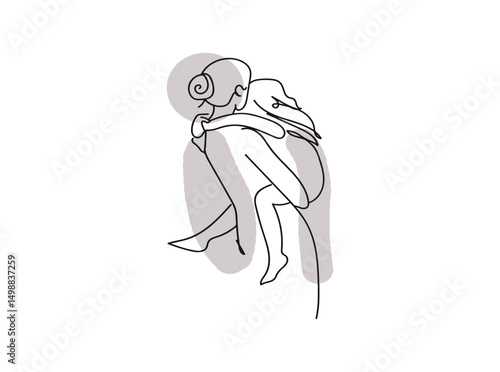 Heartwarming Mother with Child SVG Design, Perfect for Mother’s Day Crafts, Shirts, Cards, DIY Gifts, Cricut, Silhouette, Download
