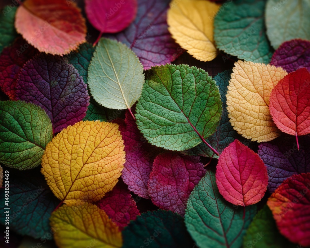 Obraz premium Colorful Autumn Leaves Texture Background