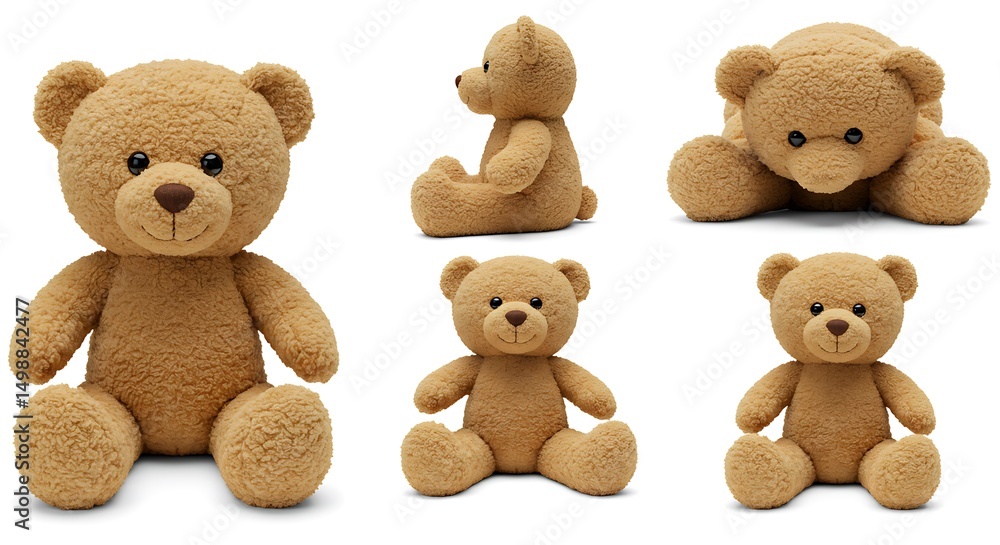 Multiple teddy bear toy poses Multiple teddy bear toy poses