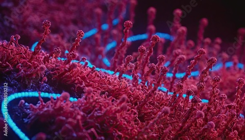 3d medical background with close up of virus cells
2