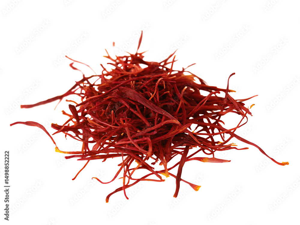 Naklejka premium Dried saffron spice isolated on white background PNG