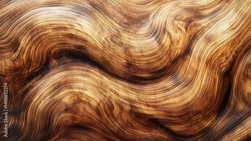 Abstract walnut wood texture with bright directional light for natural background design