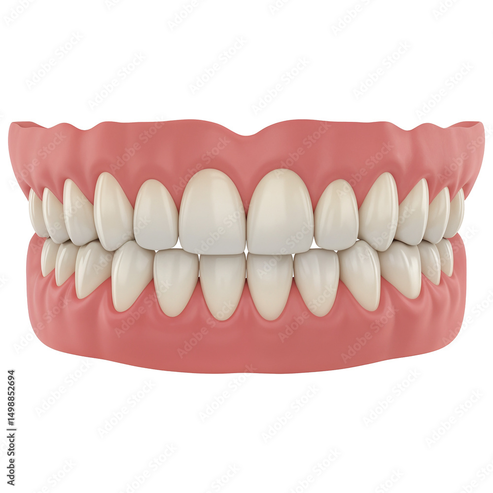 Healthy teeth and gums showing on transparent background Healthy teeth and gums showing on transparent background