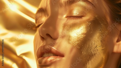 Golden Glow Background for Premium Makeup Advertising – Luxurious and Radiant Backdrop for Beauty and Cosmetic Branding