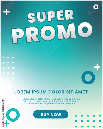template poster promotion social media sale discount market