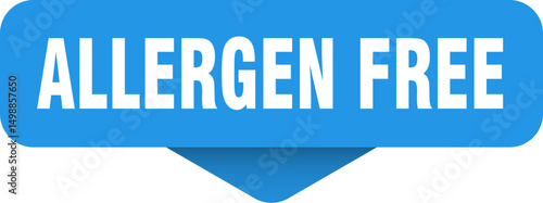 allergen free sticker. allergen free sign on transparent background