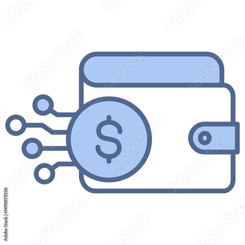 Digital Currency Blue Icon