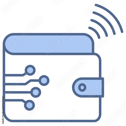 Contactless Blue Icon