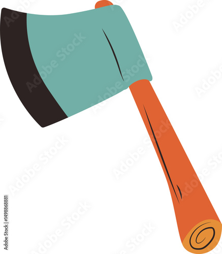 Axe with Wooden Handle