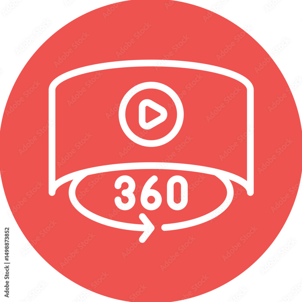 360 Degree Video Icon 360 Degree Video Icon