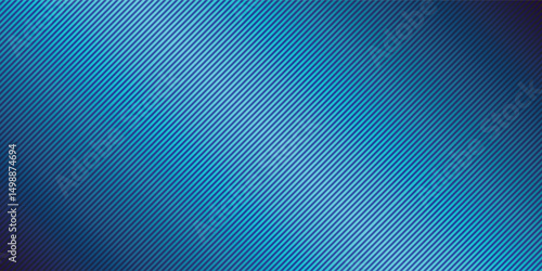 Abstract striped lined horizontal glowing background. Scan screen. Technological blue futuristic card with stripes. Vector illustration.
