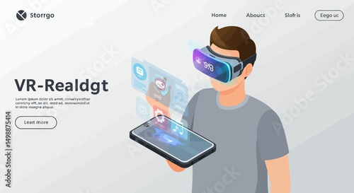 VRRealdgt User Experiencing Immersive Virtual Reality Interface