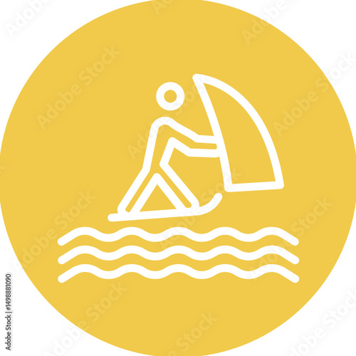 Wind Surfing Icon