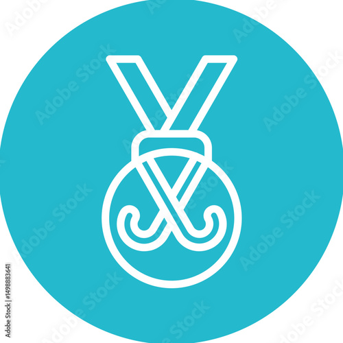 Street Hockey Medal Icon