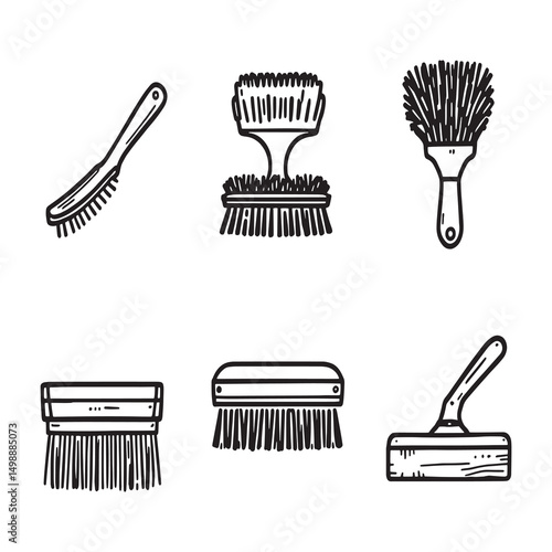 Cattle grooming brush outline illustration for farm use