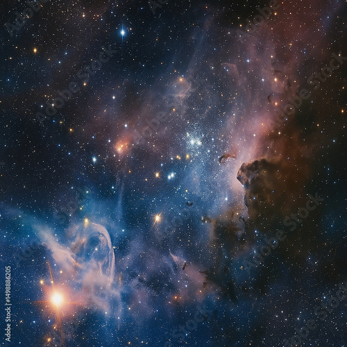 Realistic Astrophotography of the Universe with Stars and Dust Clouds .