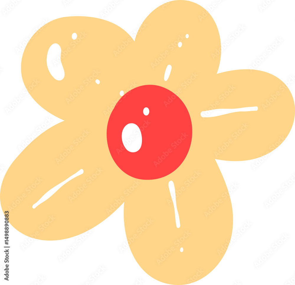 Obraz premium Simple Flower Flat Design