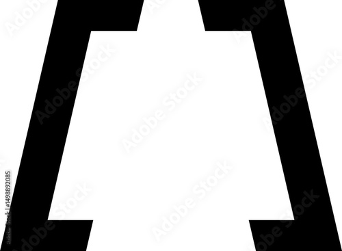Text brackets icon. Black quotation marks. Curly braces, double symmetric and angle. Vintage typographic symbol calligraphic quote frame. Doodle, element lettering. Vector for punctuation math.