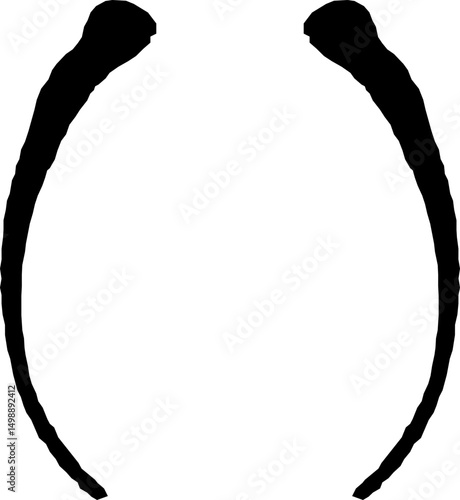 Text brackets icon. Black quotation marks. Curly braces, double symmetric and angle. Vintage typographic symbol calligraphic quote frame. Doodle, element lettering. Vector for punctuation math.