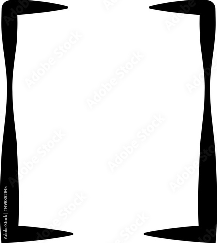 Text brackets icon. Black quotation marks. Curly braces, double symmetric and angle. Vintage typographic symbol calligraphic quote frame. Doodle, element lettering. Vector for punctuation math.