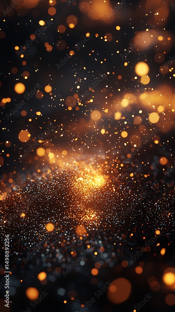 Fototapeta premium Glowing glitter scene with soft depth high resolution picture