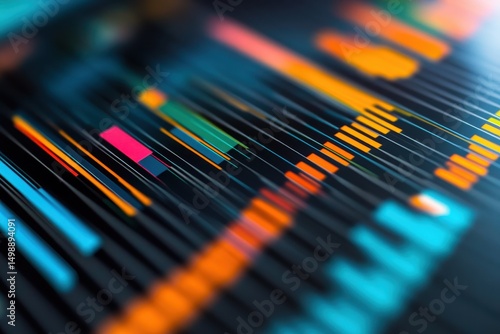 Wallpaper Mural Dynamic visualization of business data analysis showcasing trends and patterns in analytics Torontodigital.ca