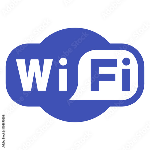 Wi-fi logo symbol icon Blue
