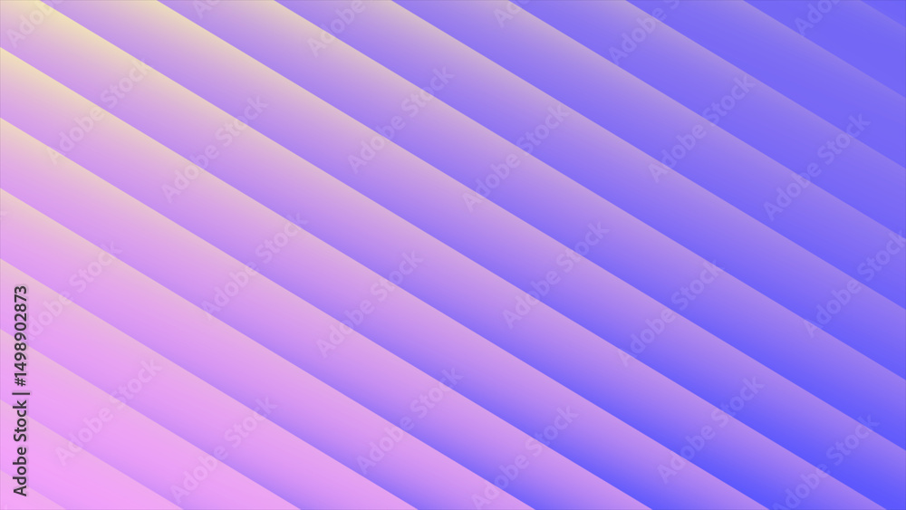 Obraz premium 3D Line Wave Background. Modern Animated Lines Blue and Purple Looping Background