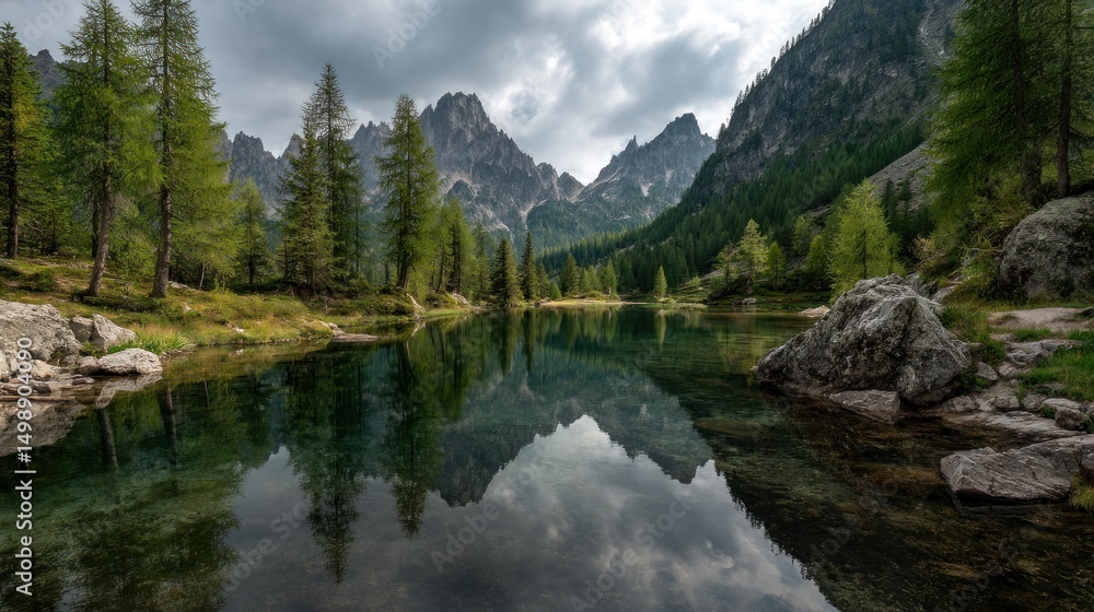 Obraz premium Mountain lake reflections