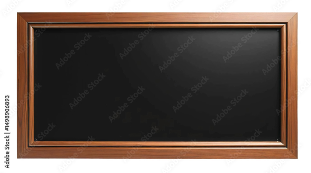 Blank blackboard in wooden frame isolated on transparent background Blank blackboard in wooden frame isolated on transparent background