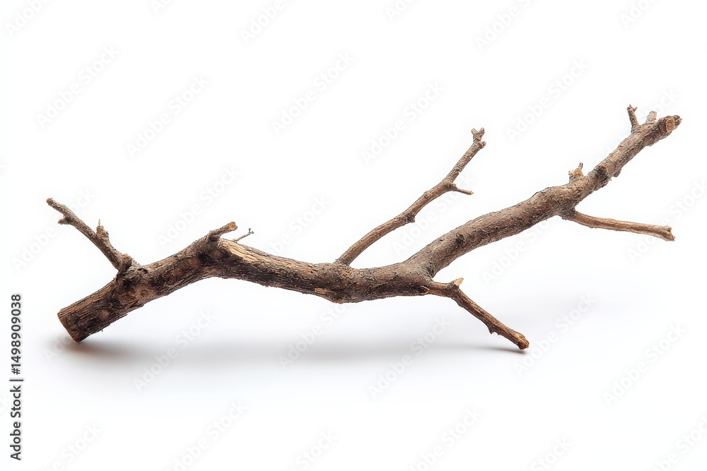 Dried branch against white background Dried branch against white background
