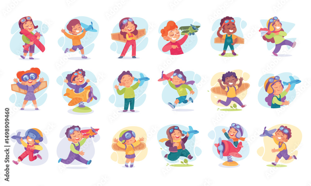 Colorful Animated Characters That Delightfully Express Joy, Laughter, and Movement Enthusiastically