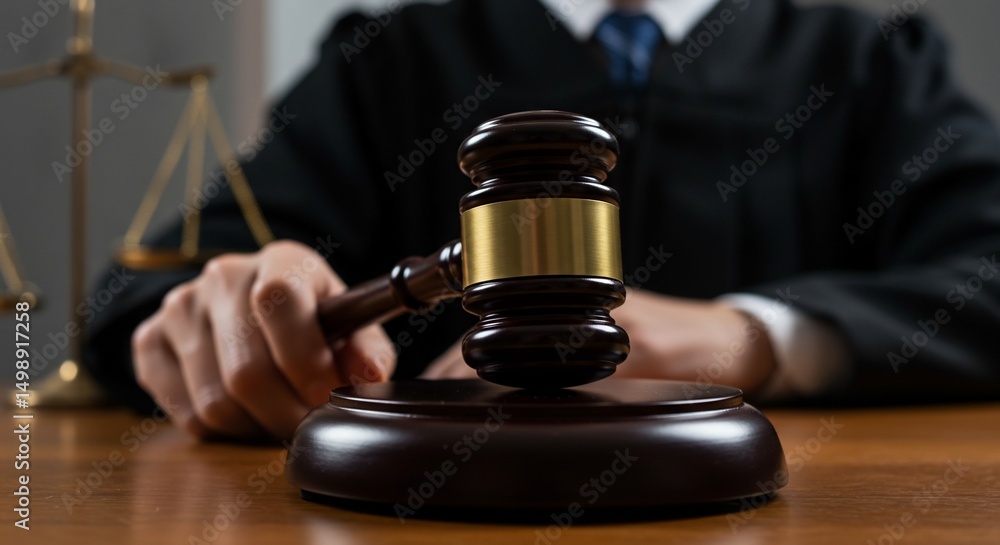 Judges gavel rests law in session Judges gavel rests law in session