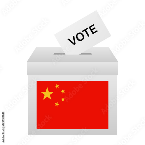 Election in China. Election Concept. Vector Illustration.
