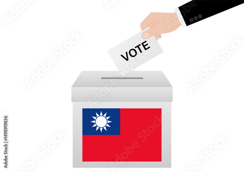 Election in Taiwan. Election Concept. Vector Illustration.