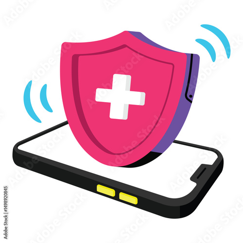 Online Insurance Vector style icon. Eps 10 file