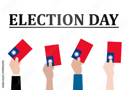 Election in Taiwan. Election Concept. Vector Illustration.