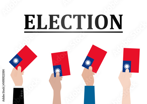 Election in Taiwan. Election Concept. Vector Illustration.