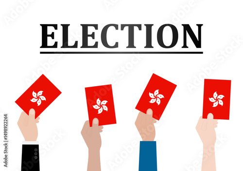 Election in Hong Kong. Election Concept. Vector Illustration.