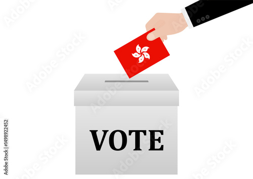 Election in Hong Kong. Election Concept. Vector Illustration.