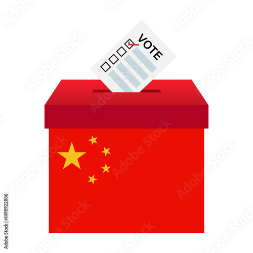 Election in China. Election Concept. Vector Illustration.