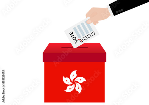 Election in Hong Kong. Election Concept. Vector Illustration.