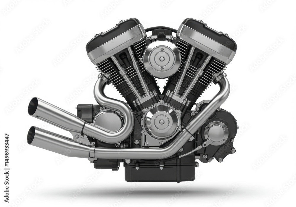 Fototapeta premium Engine Block Showing Parts and Mechanics