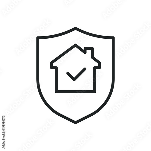Home protection thin line icons. Editable stroke and Perfect pixel on transparent background Free Download Home protection thin line icons. Editable stroke and Perfect pixel on transparent background - GFXLoad