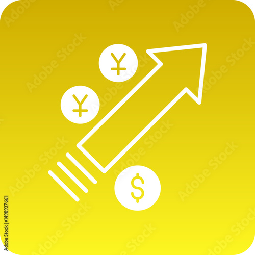 Profitable Returns Back Ground Icon Style 